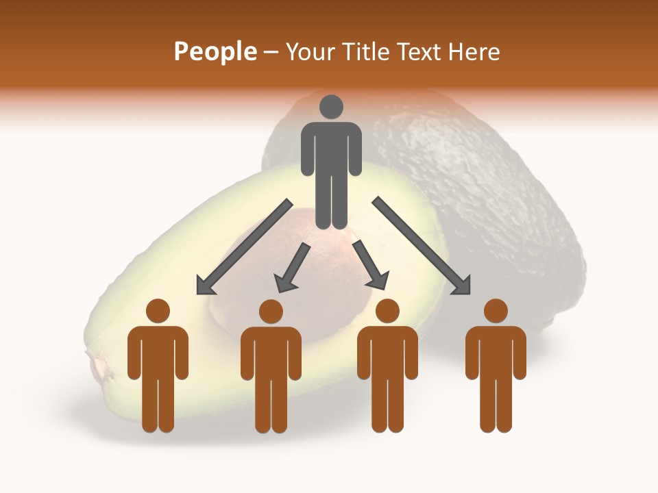 Whole And Half Avocados Isolated On White Background PowerPoint Template