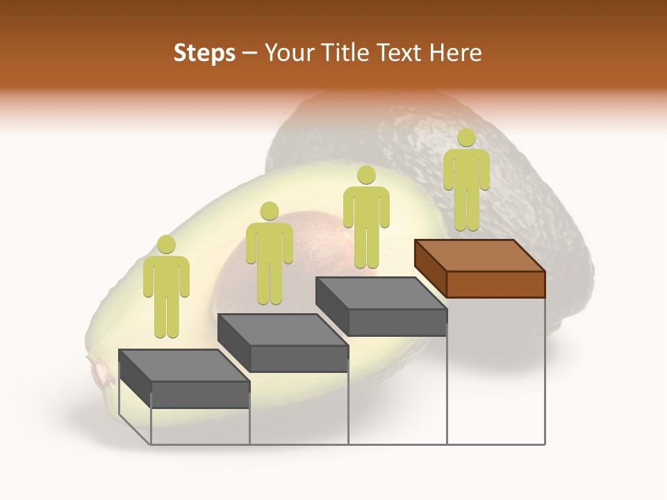 Whole And Half Avocados Isolated On White Background PowerPoint Template