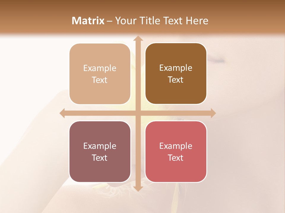 Portrait Of Girl With Yellow Feathers Over White Background PowerPoint Template