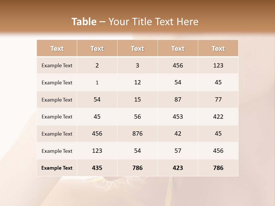 Portrait Of Girl With Yellow Feathers Over White Background PowerPoint Template