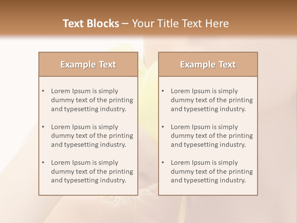 Portrait Of Girl With Yellow Feathers Over White Background PowerPoint Template