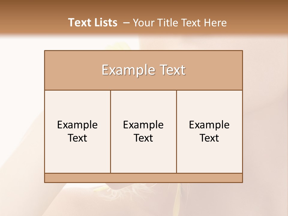 Portrait Of Girl With Yellow Feathers Over White Background PowerPoint Template