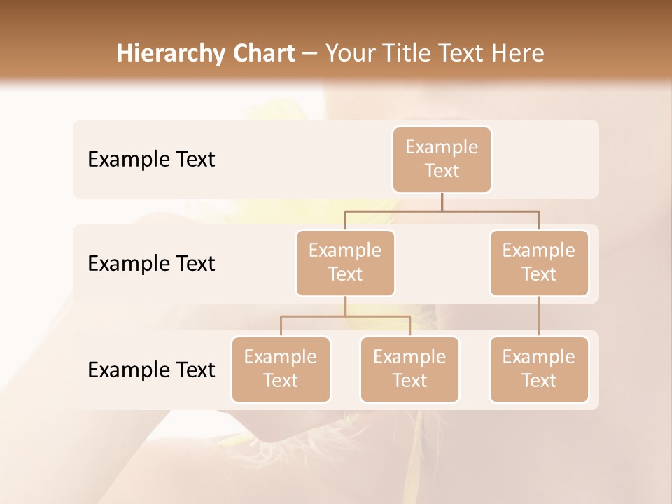 Portrait Of Girl With Yellow Feathers Over White Background PowerPoint Template