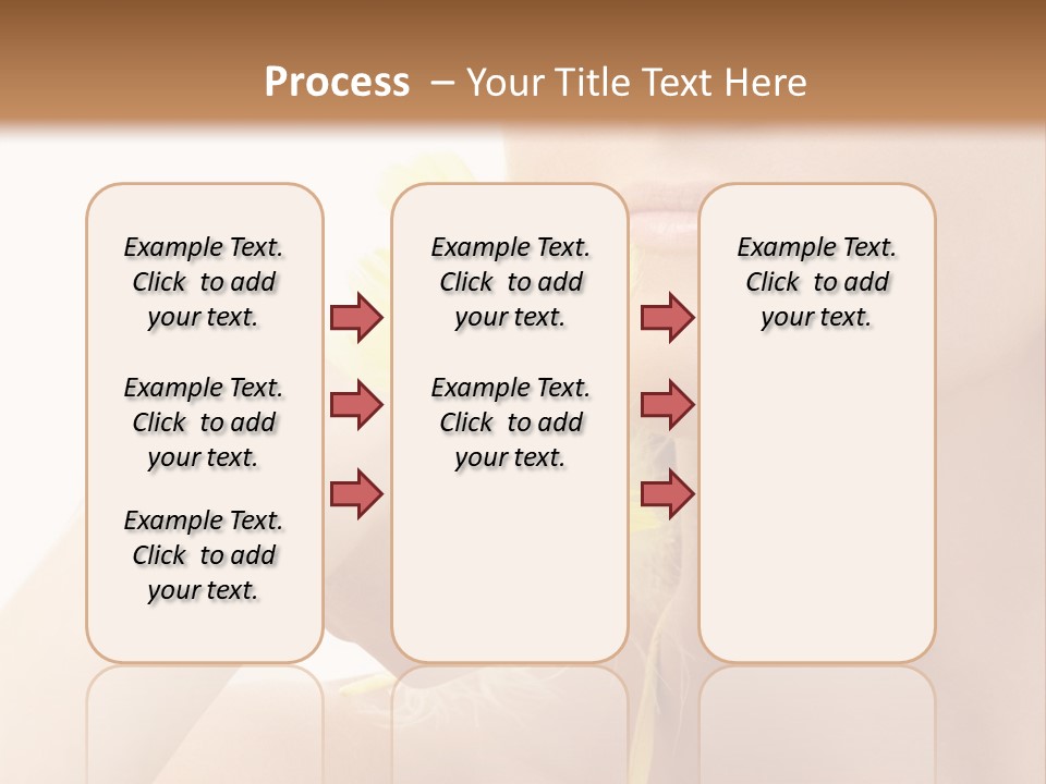 Portrait Of Girl With Yellow Feathers Over White Background PowerPoint Template