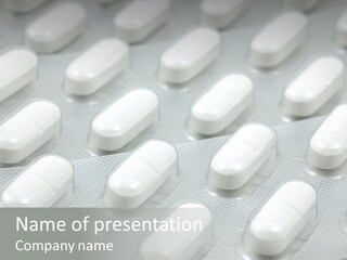 Background Of White Headache Pills In Blisters PowerPoint Template
