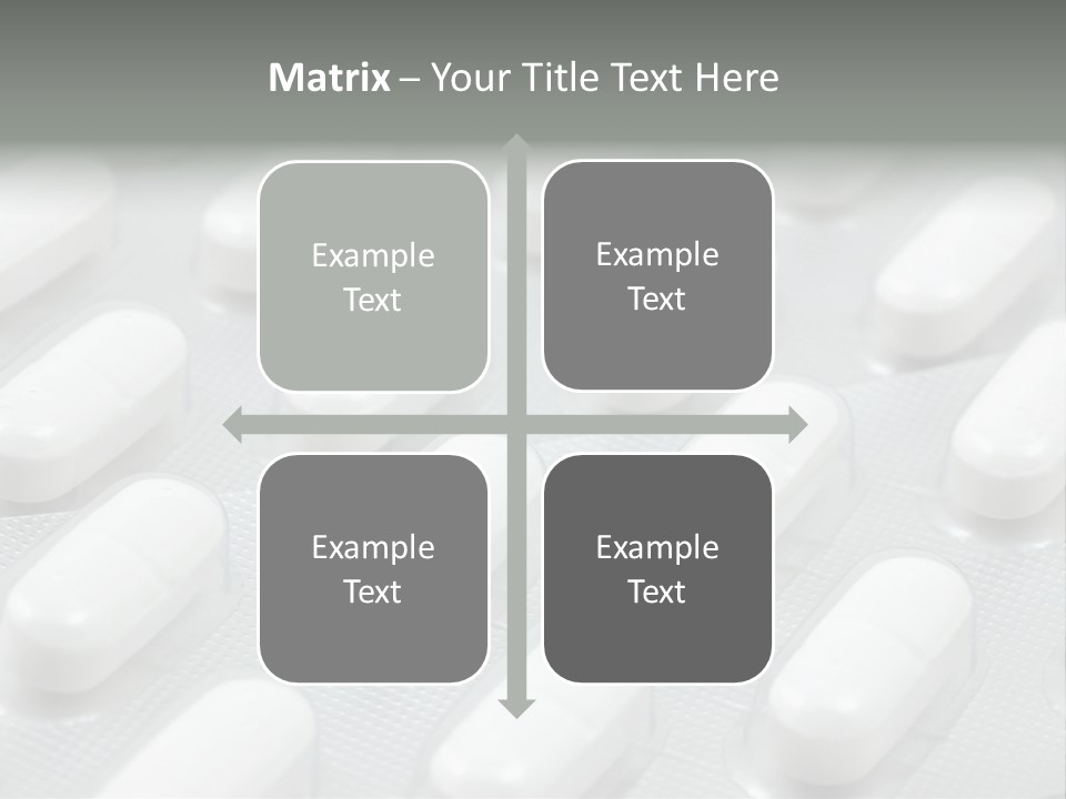 Background Of White Headache Pills In Blisters PowerPoint Template