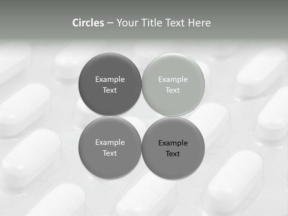 Background Of White Headache Pills In Blisters PowerPoint Template