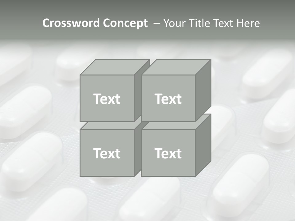Background Of White Headache Pills In Blisters PowerPoint Template