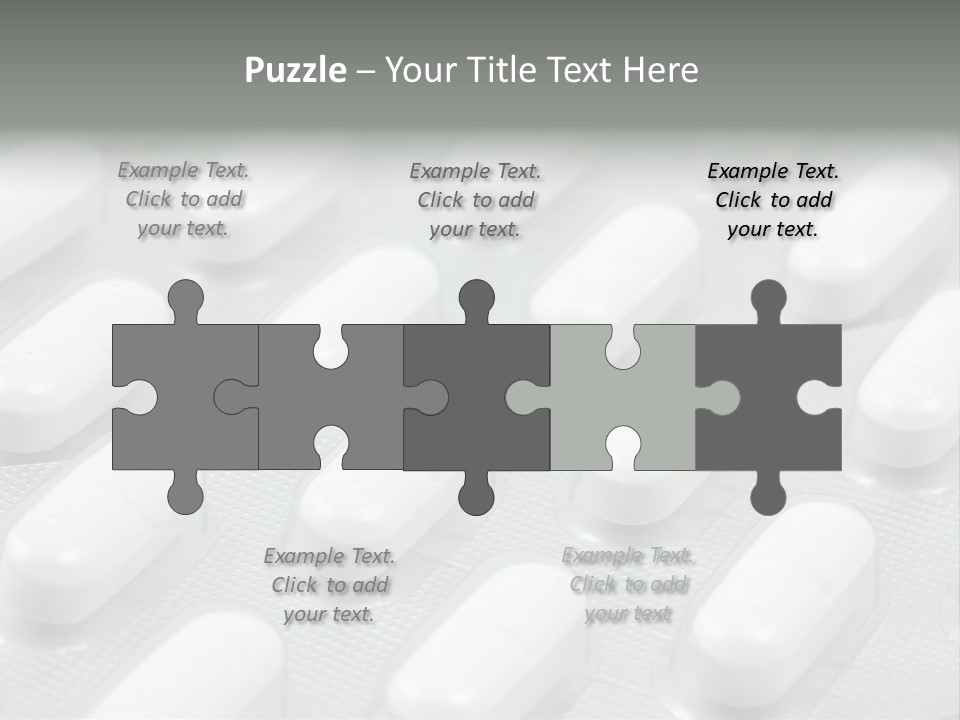 Background Of White Headache Pills In Blisters PowerPoint Template