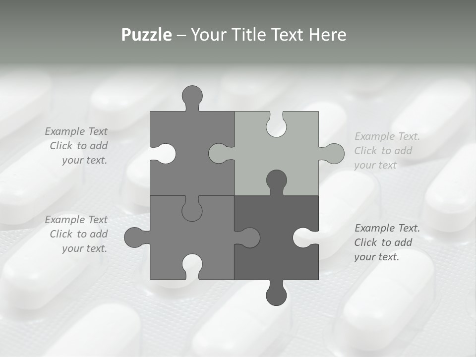 Background Of White Headache Pills In Blisters PowerPoint Template