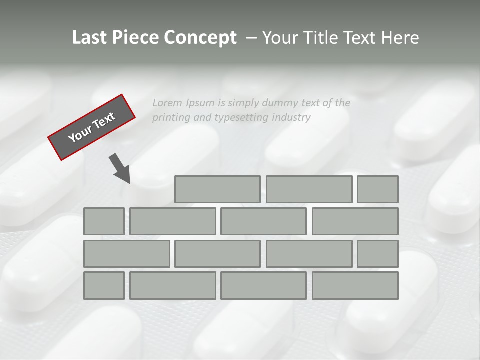 Background Of White Headache Pills In Blisters PowerPoint Template
