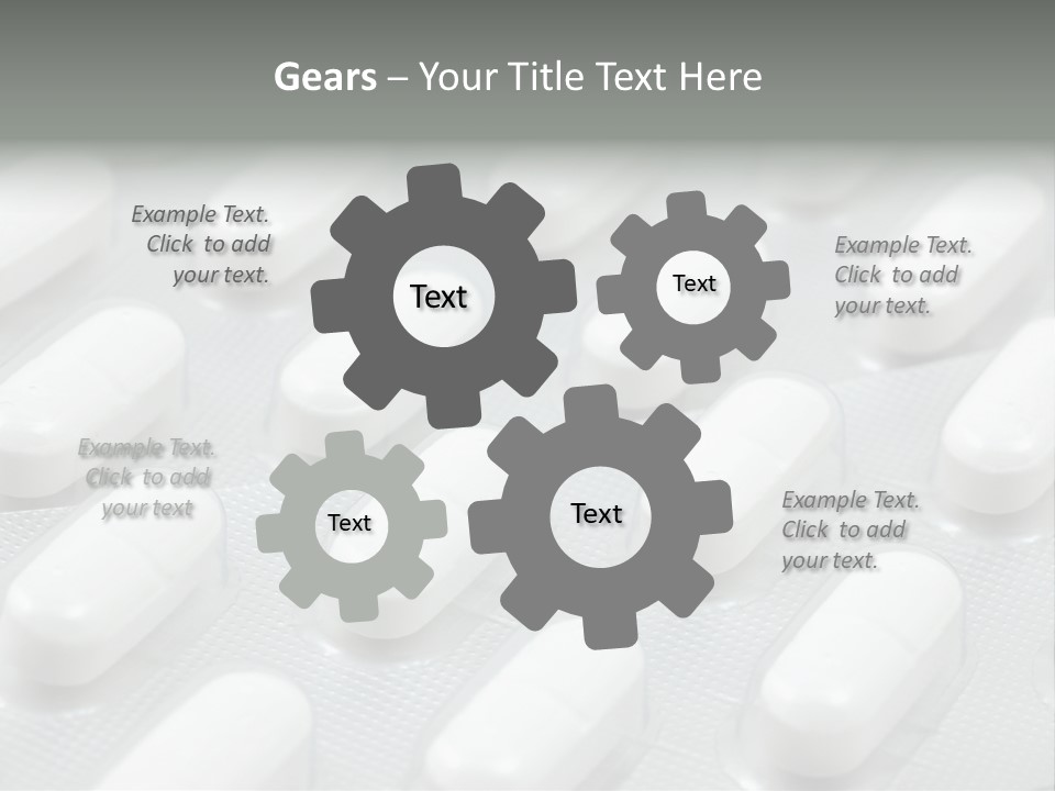 Background Of White Headache Pills In Blisters PowerPoint Template