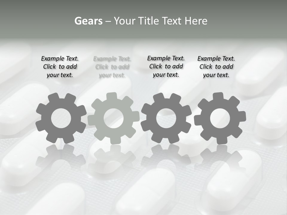 Background Of White Headache Pills In Blisters PowerPoint Template