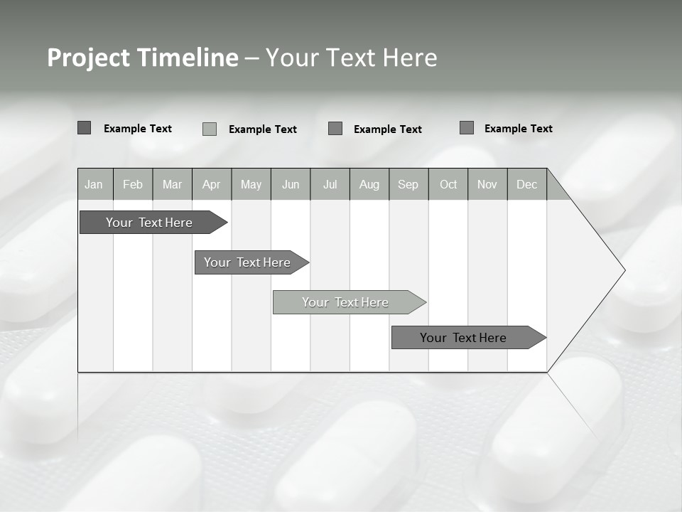 Background Of White Headache Pills In Blisters PowerPoint Template