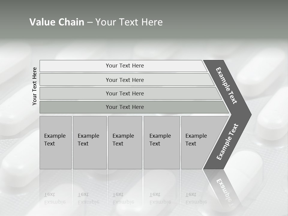 Background Of White Headache Pills In Blisters PowerPoint Template