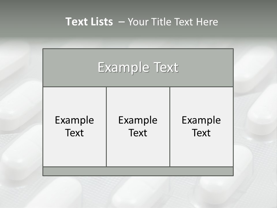 Background Of White Headache Pills In Blisters PowerPoint Template