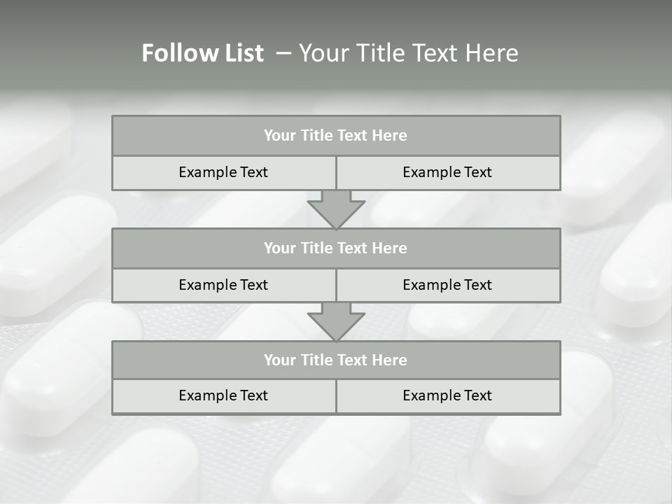 Background Of White Headache Pills In Blisters PowerPoint Template