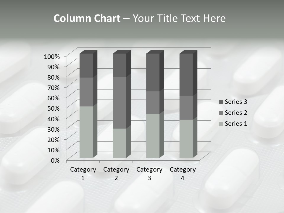 Background Of White Headache Pills In Blisters PowerPoint Template