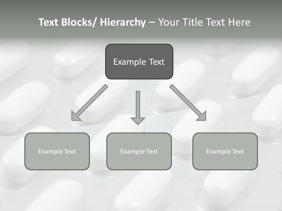Background Of White Headache Pills In Blisters PowerPoint Template