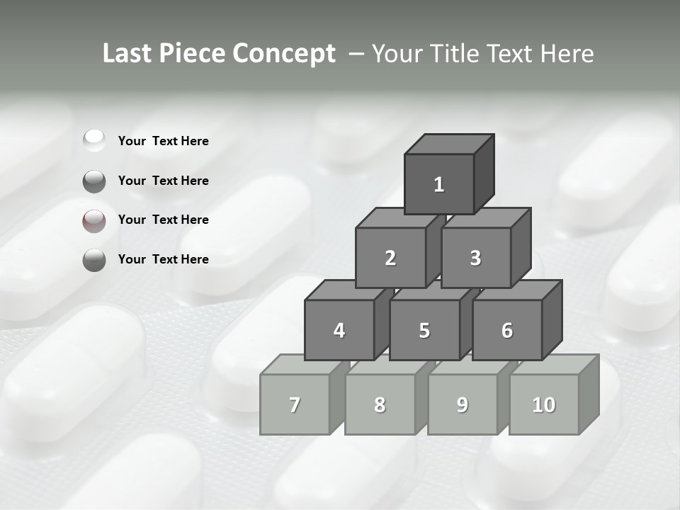 Background Of White Headache Pills In Blisters PowerPoint Template