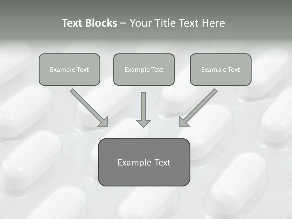 Background Of White Headache Pills In Blisters PowerPoint Template