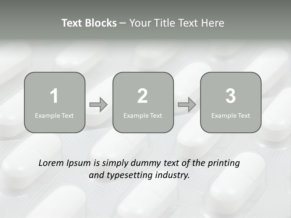 Background Of White Headache Pills In Blisters PowerPoint Template