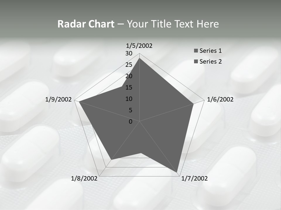 Background Of White Headache Pills In Blisters PowerPoint Template