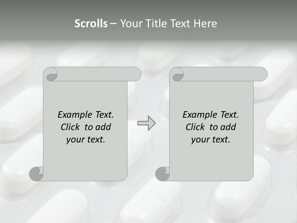 Background Of White Headache Pills In Blisters PowerPoint Template