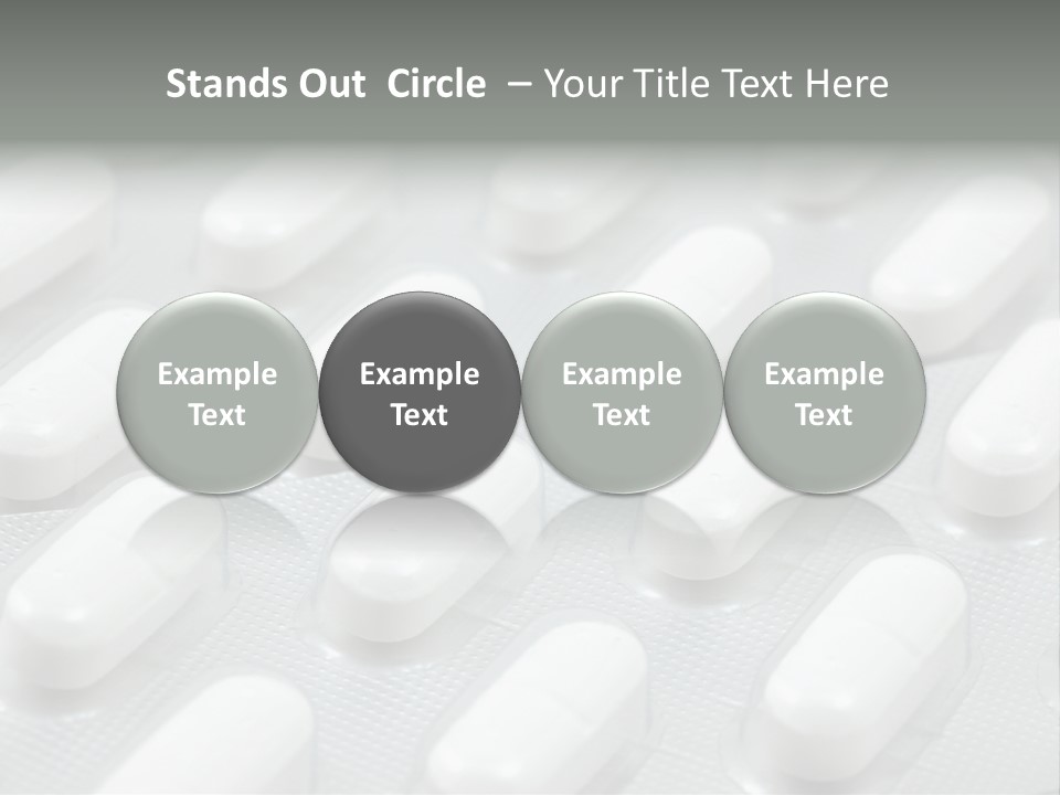 Background Of White Headache Pills In Blisters PowerPoint Template
