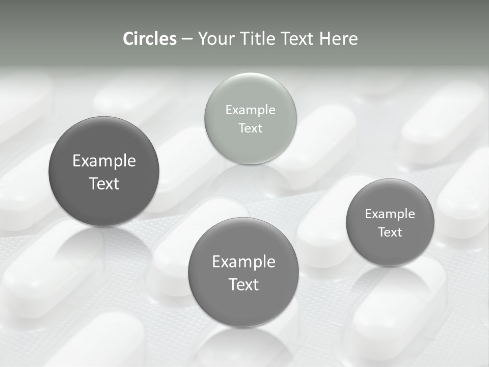 Background Of White Headache Pills In Blisters PowerPoint Template