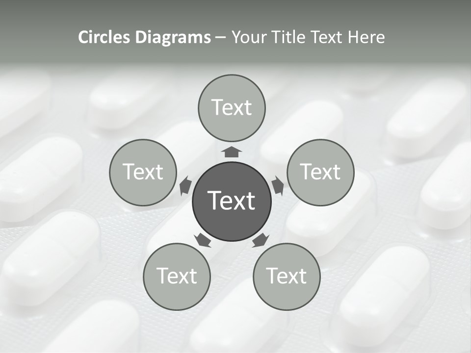 Background Of White Headache Pills In Blisters PowerPoint Template