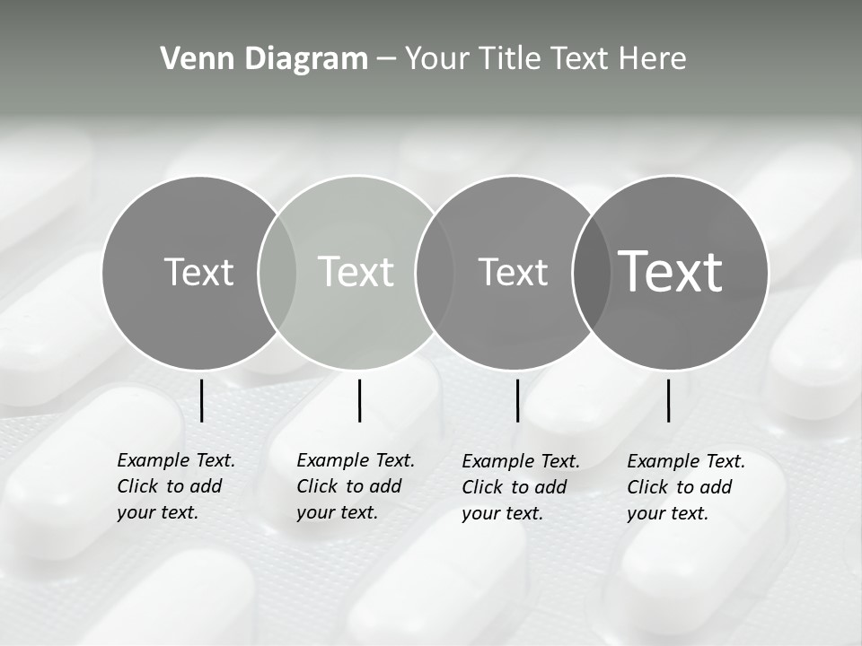 Background Of White Headache Pills In Blisters PowerPoint Template
