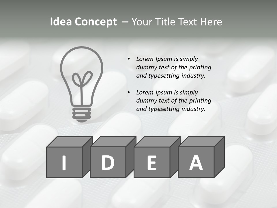 Background Of White Headache Pills In Blisters PowerPoint Template