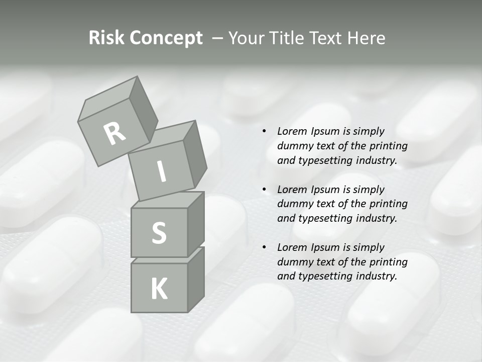 Background Of White Headache Pills In Blisters PowerPoint Template