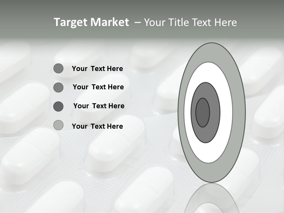 Background Of White Headache Pills In Blisters PowerPoint Template