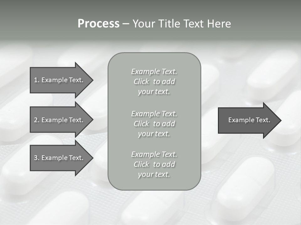 Background Of White Headache Pills In Blisters PowerPoint Template