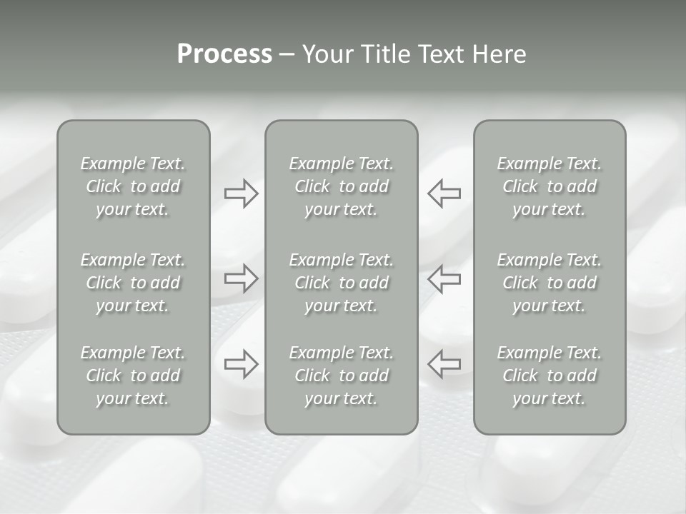 Background Of White Headache Pills In Blisters PowerPoint Template
