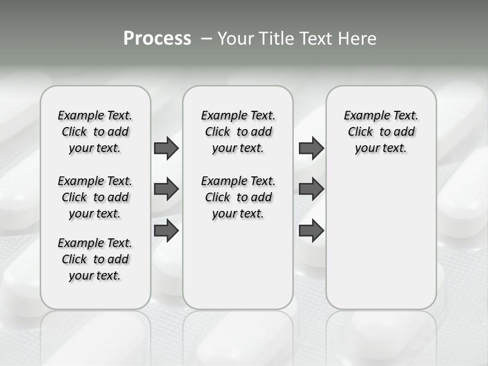 Background Of White Headache Pills In Blisters PowerPoint Template