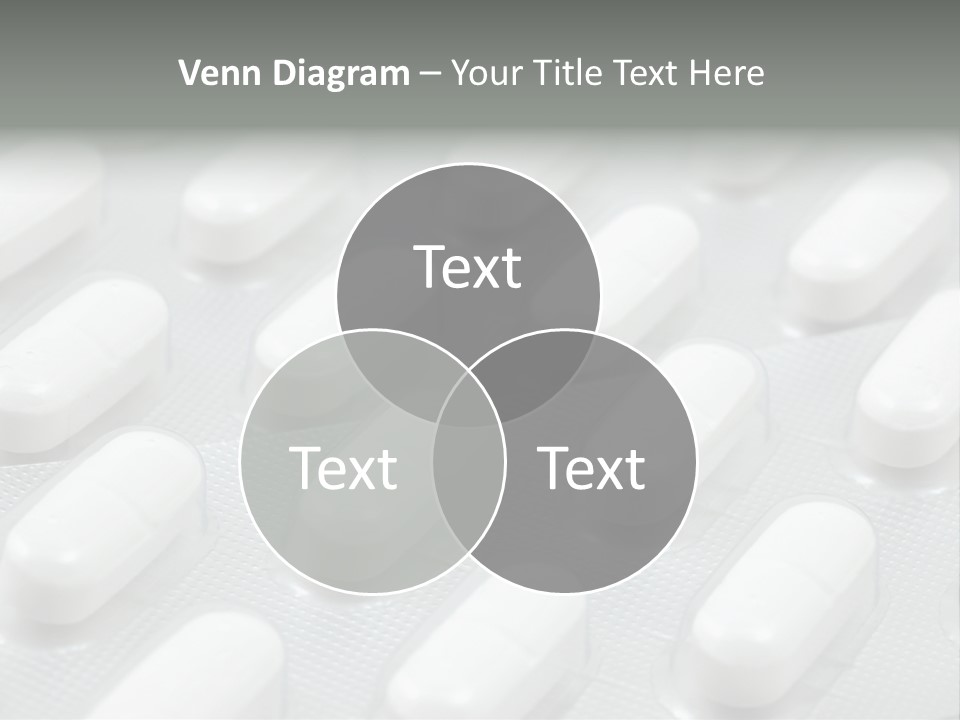 Background Of White Headache Pills In Blisters PowerPoint Template