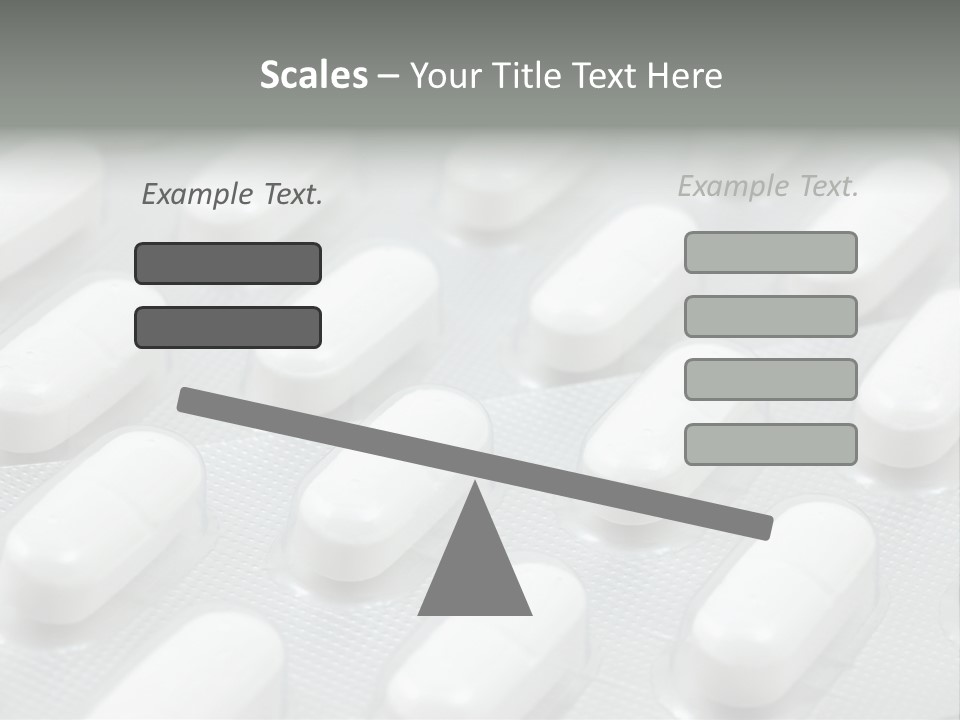 Background Of White Headache Pills In Blisters PowerPoint Template
