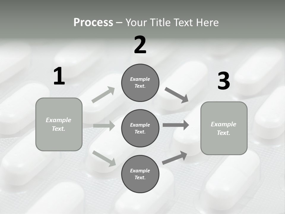 Background Of White Headache Pills In Blisters PowerPoint Template