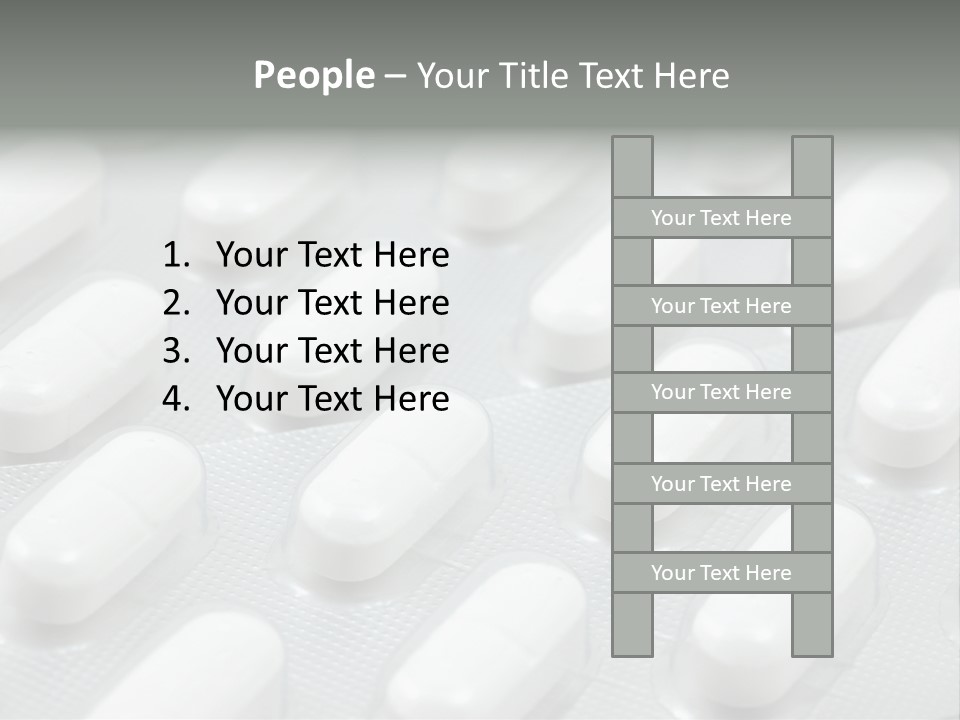 Background Of White Headache Pills In Blisters PowerPoint Template