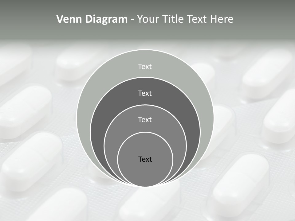 Background Of White Headache Pills In Blisters PowerPoint Template
