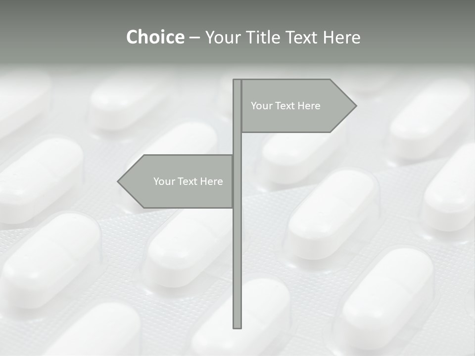 Background Of White Headache Pills In Blisters PowerPoint Template