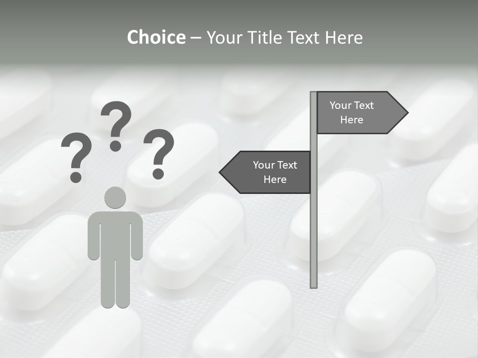 Background Of White Headache Pills In Blisters PowerPoint Template