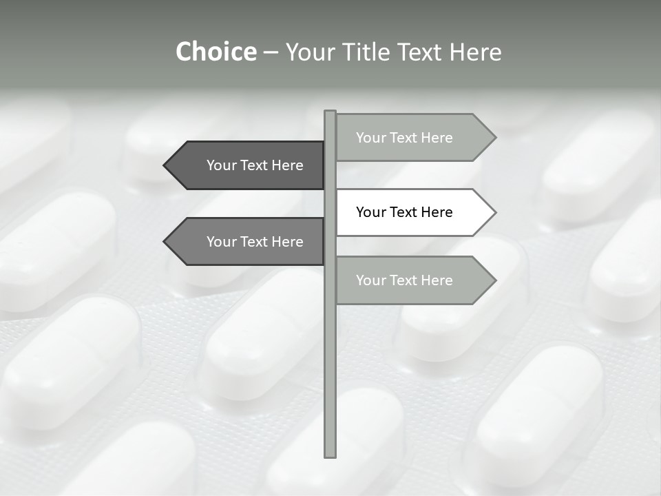 Background Of White Headache Pills In Blisters PowerPoint Template