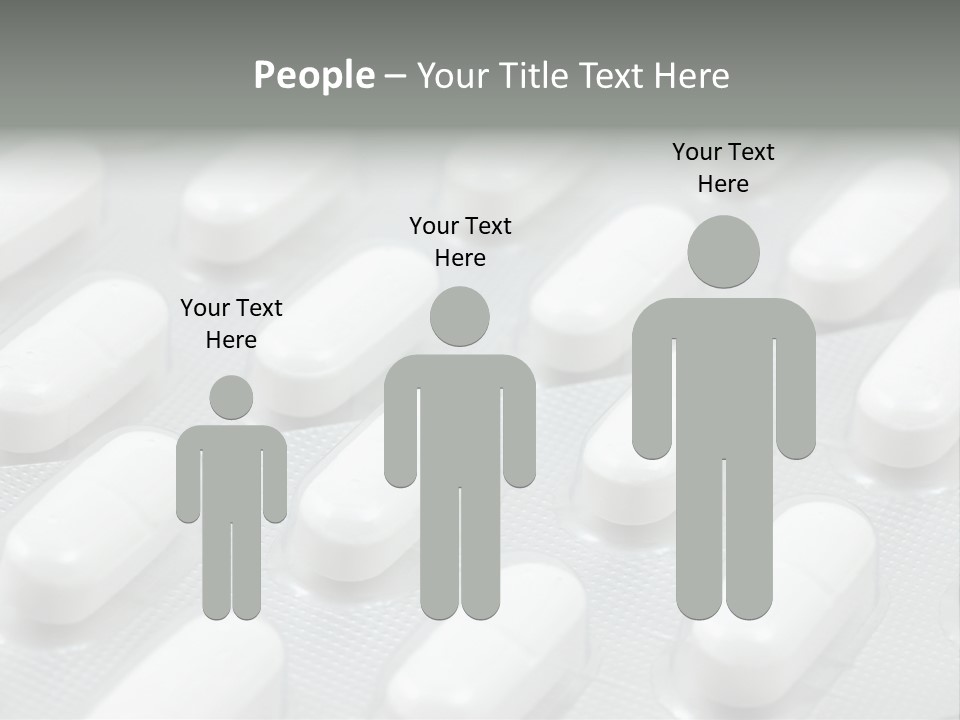 Background Of White Headache Pills In Blisters PowerPoint Template