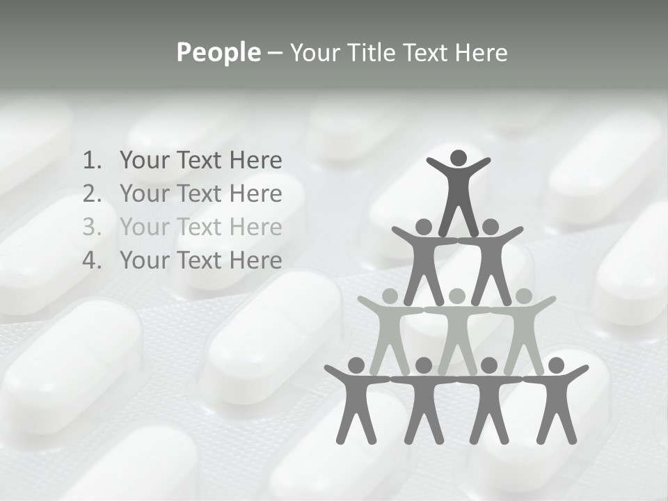 Background Of White Headache Pills In Blisters PowerPoint Template