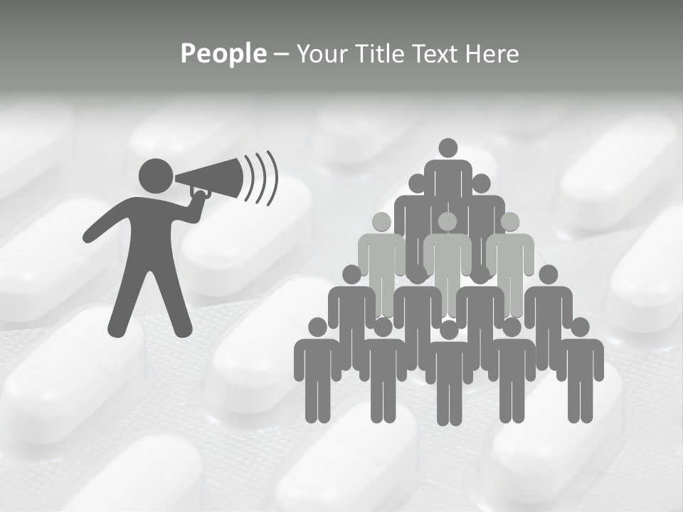 Background Of White Headache Pills In Blisters PowerPoint Template