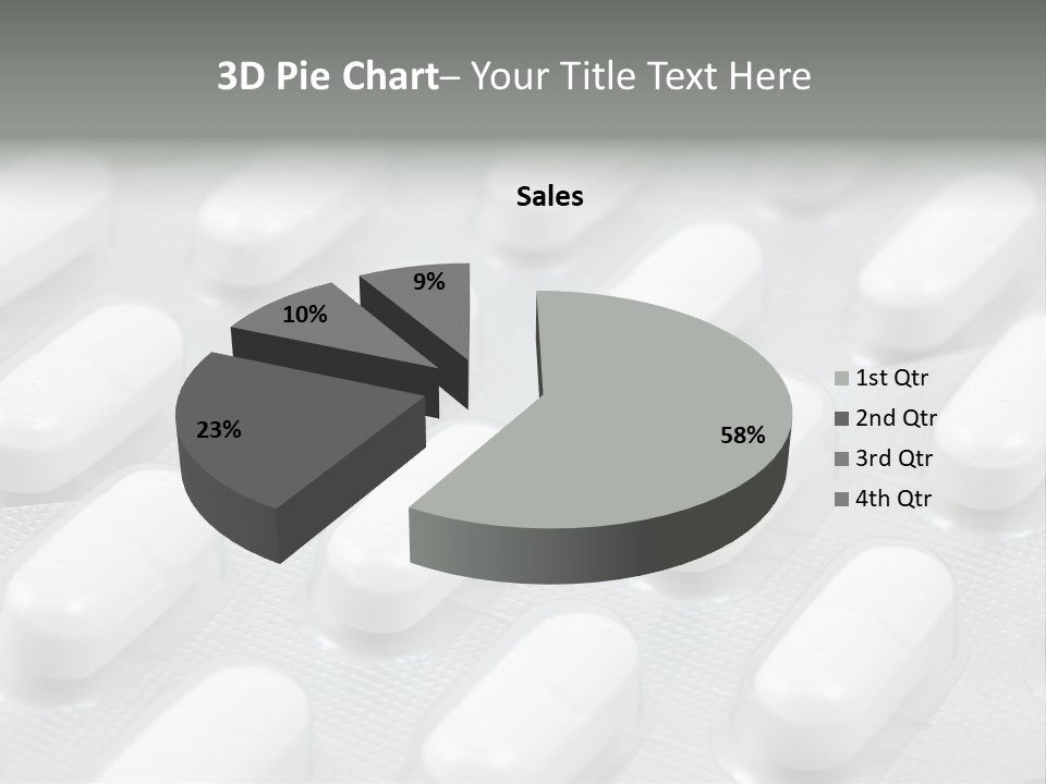 Background Of White Headache Pills In Blisters PowerPoint Template